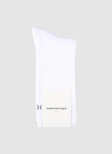 Classique Motif Socks - Clear White/Shaded Blue