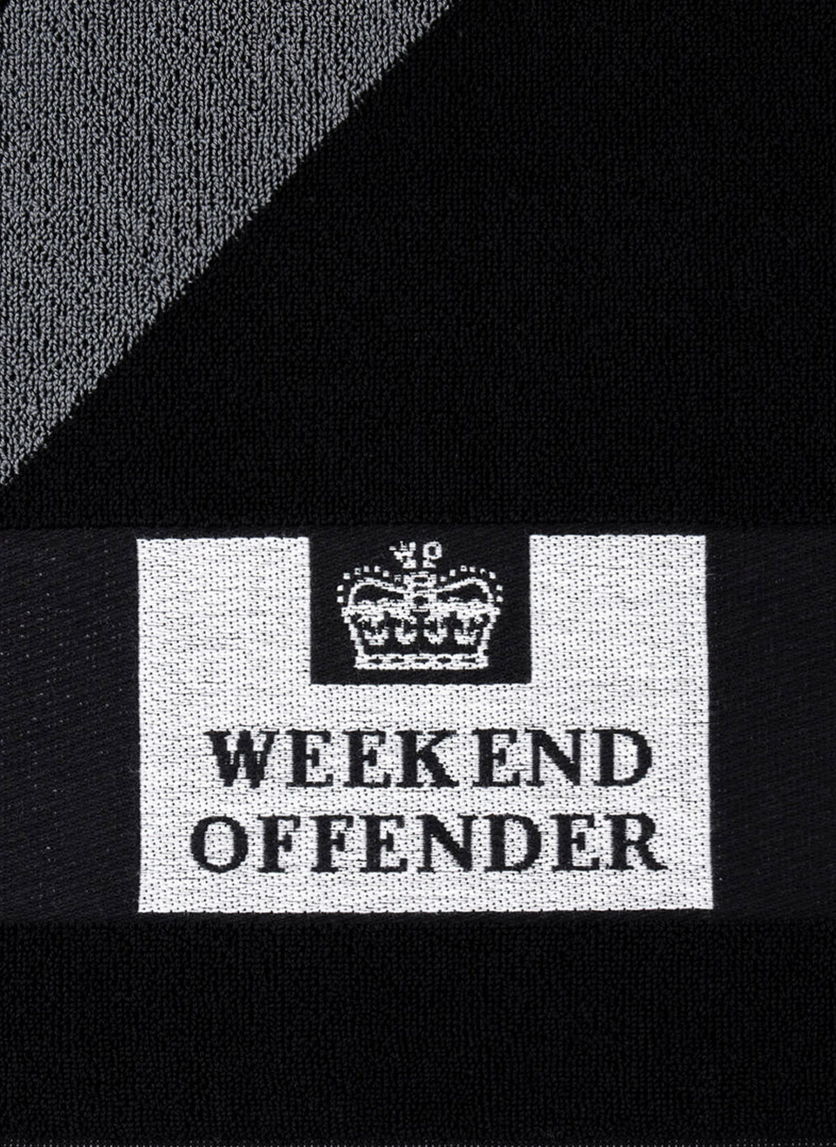 Diagonal Towel - Black/Grey