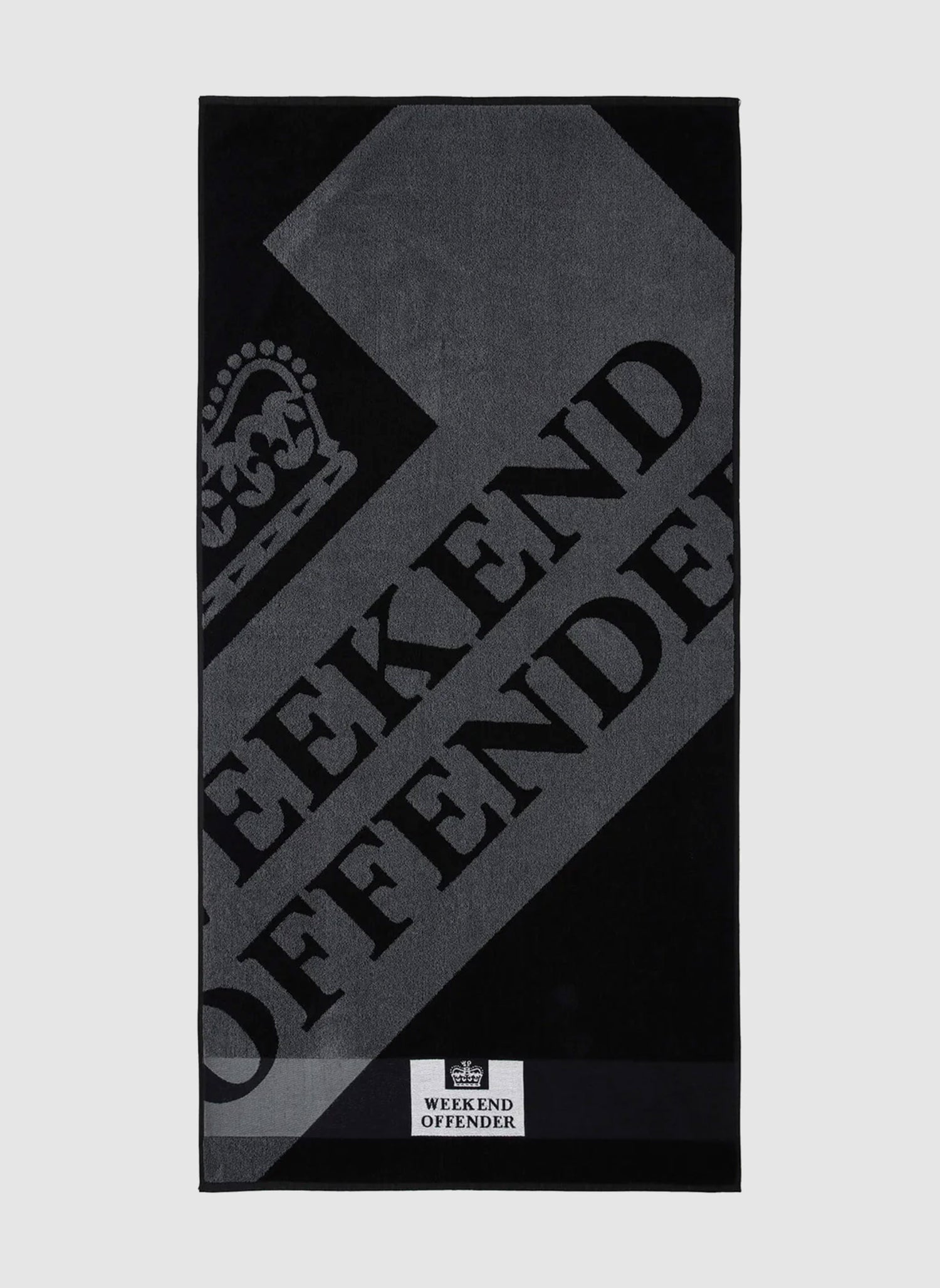 Diagonal Towel - Black/Grey
