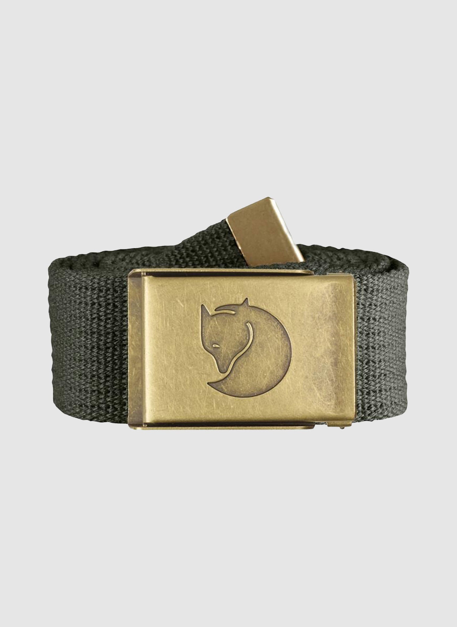 Canvas Brass Belt 4cm - Mountain Grey