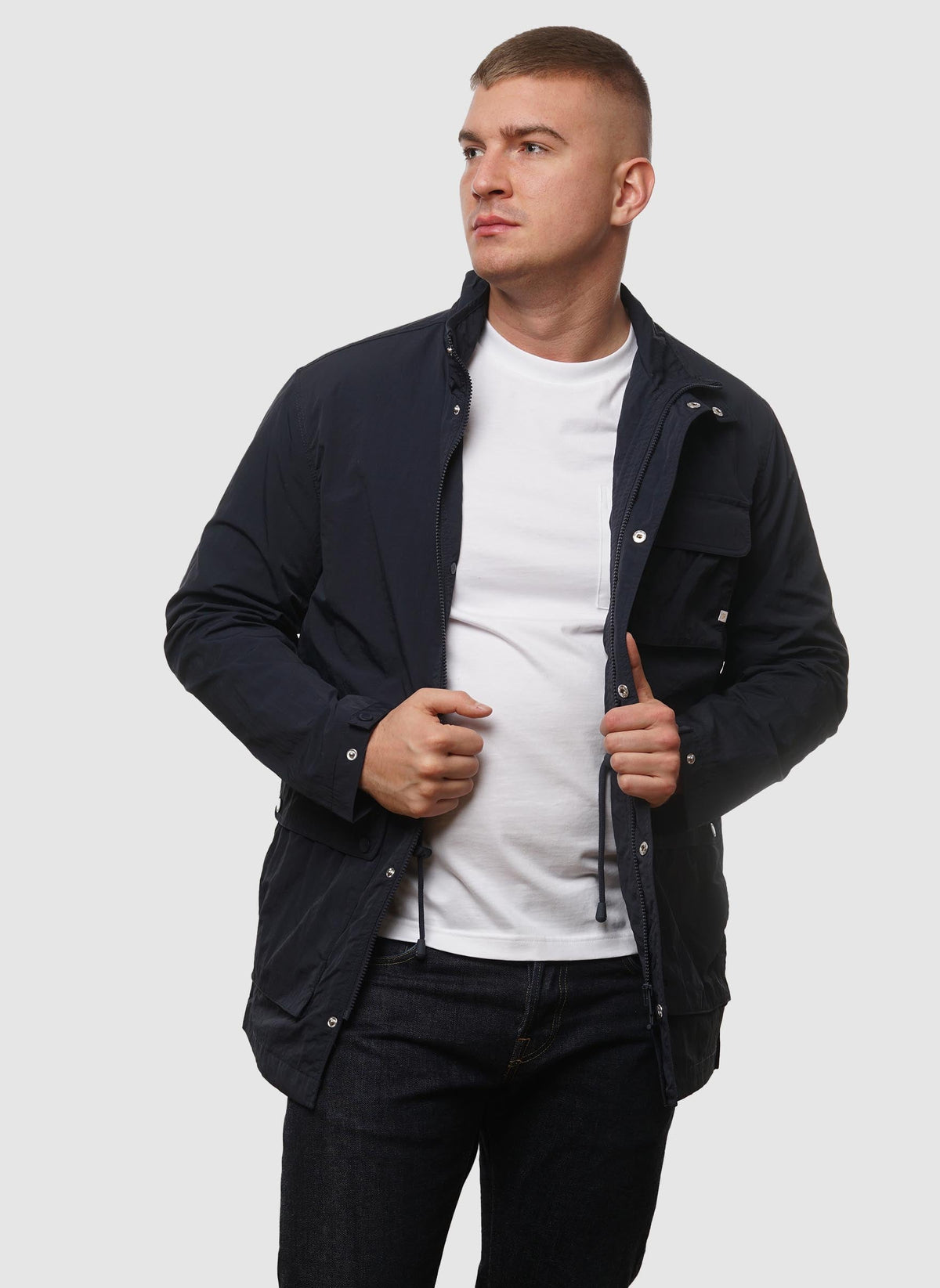 Hammond Safari Jacket - True Navy-TSD - Jacken-2