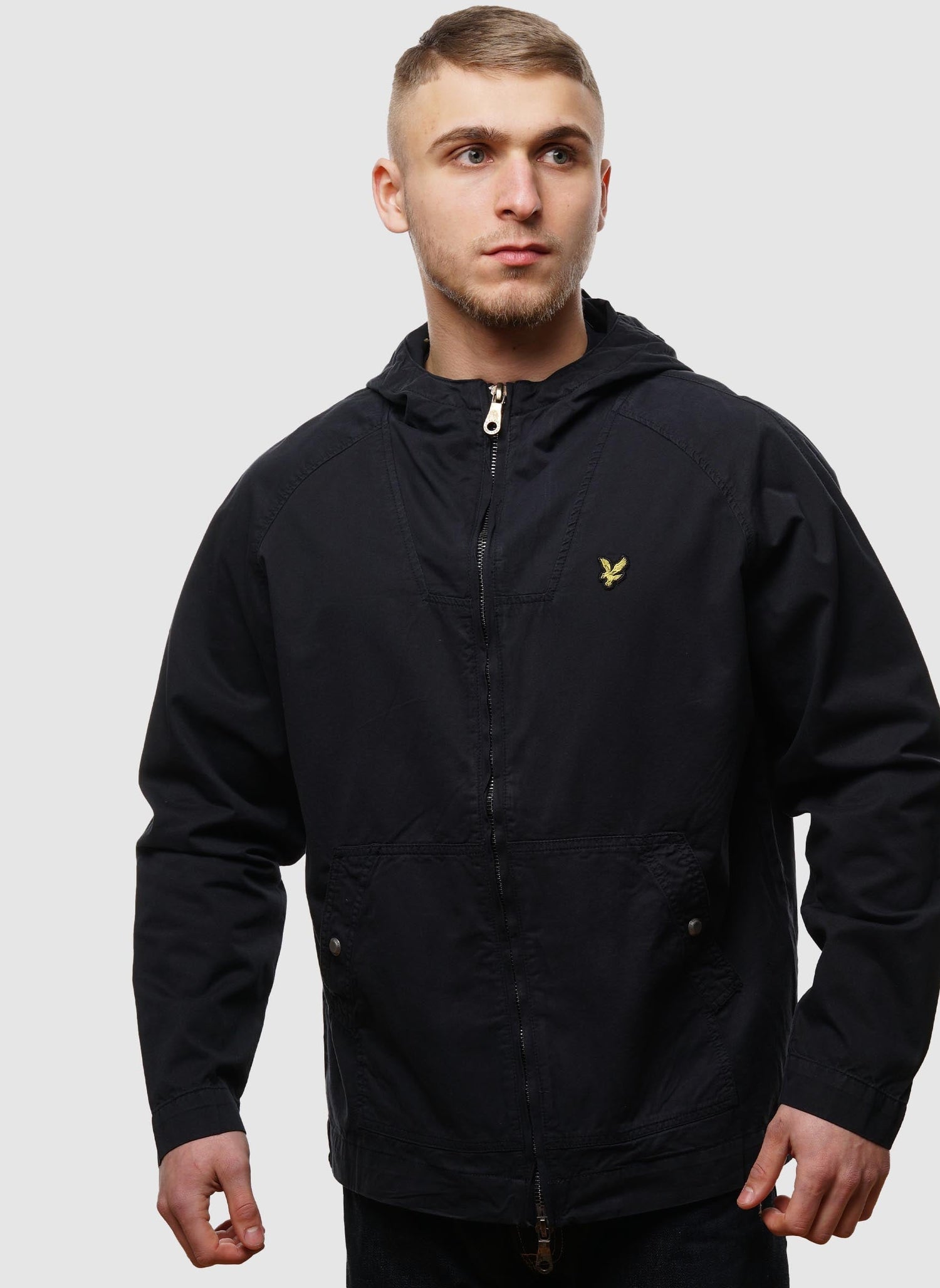 Garment Dyed Zip Through Jacket - Dark Navy-TSD - Jacken-1