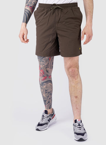 Plain Swim Short - Olive-TSD - Hosen-1
