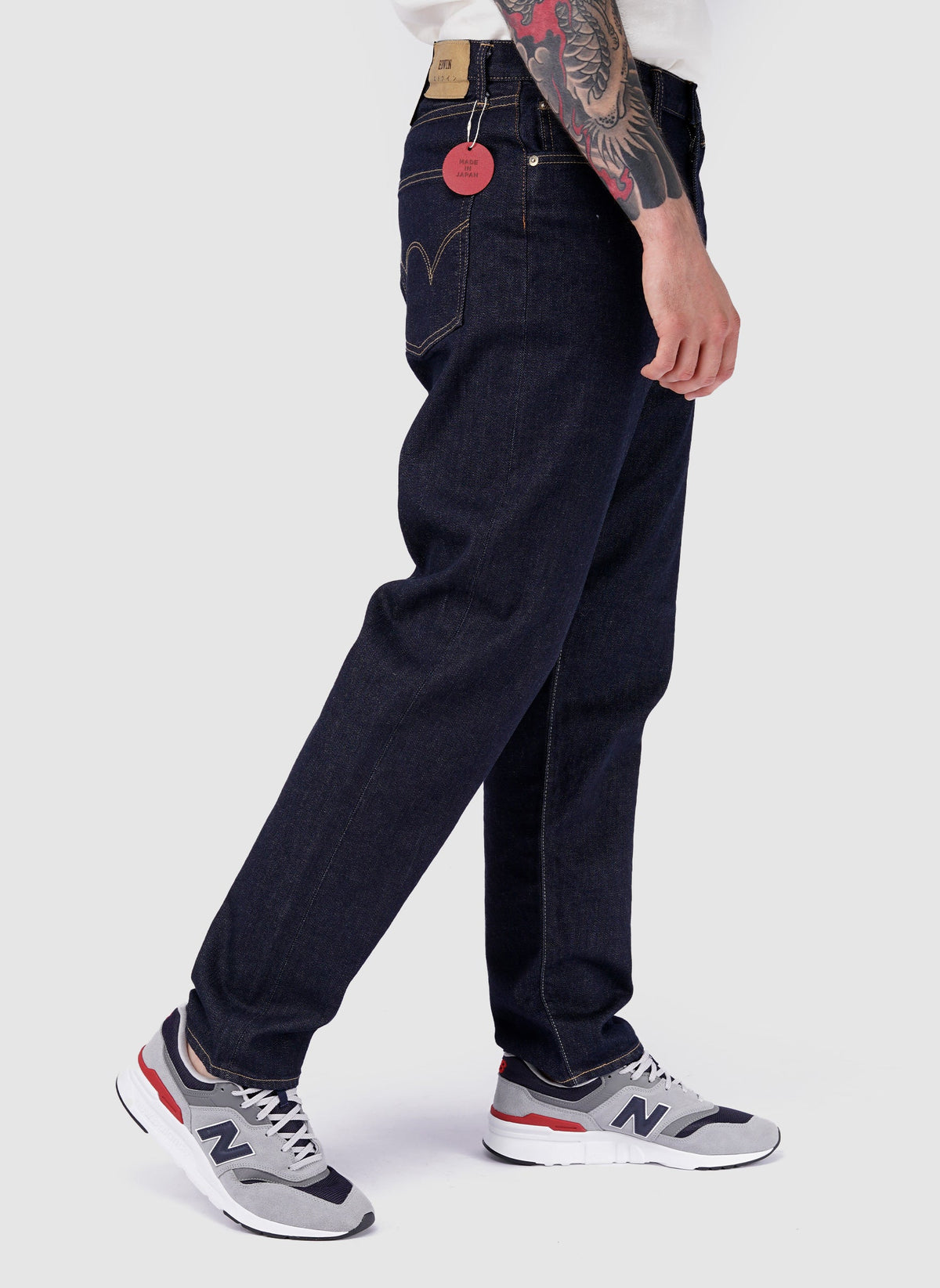 Loose Tapered Stretch Denim - Rinsed GW Selvage-TSD - Hosen-4