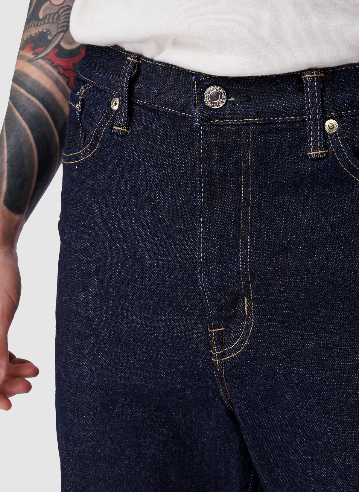 Loose Tapered Stretch Denim - Rinsed GW Selvage-TSD - Hosen-5