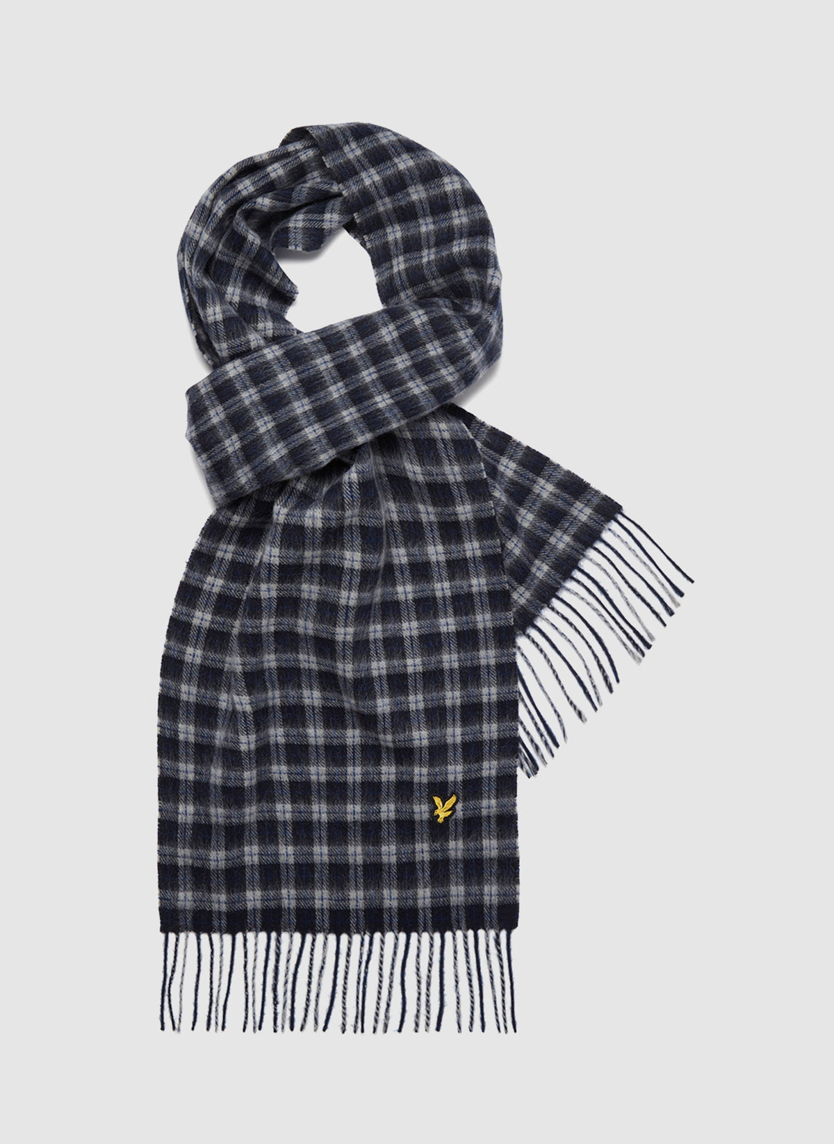 Tartan Lambswool Scarf - Dark Navy/Away Blue/Bright Blue-TSD - Accessoires-Blue-1