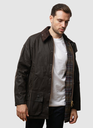 Classic Beaufort Wax Jacket - Olive-TSD - Jacken-2