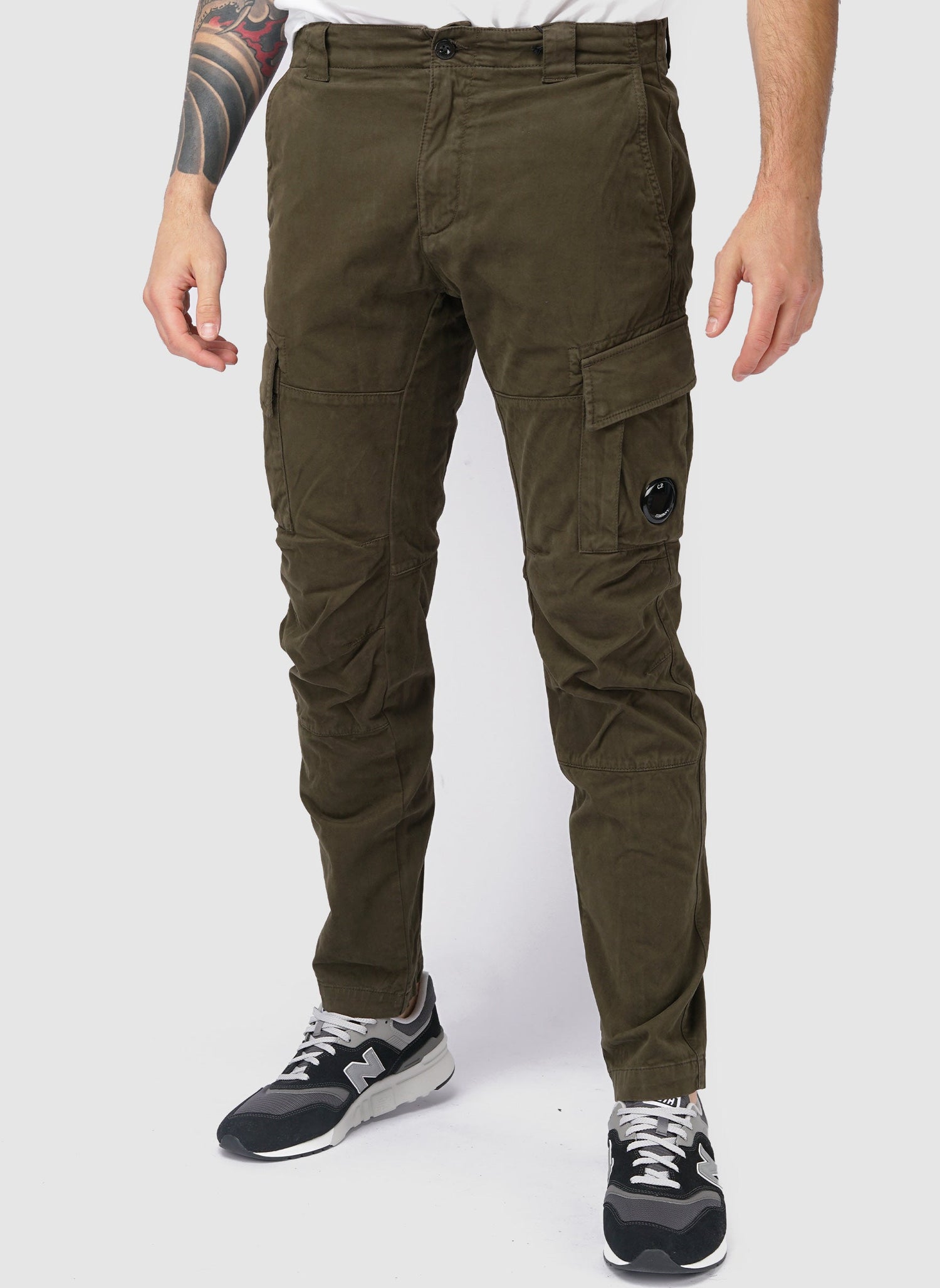 Stretch Sateen Lens Cargo Pants - Ivy Green-TSD - Pullover-1