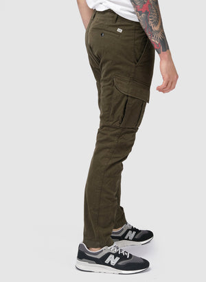 Stretch Sateen Lens Cargo Pants - Ivy Green-TSD - Pullover-3
