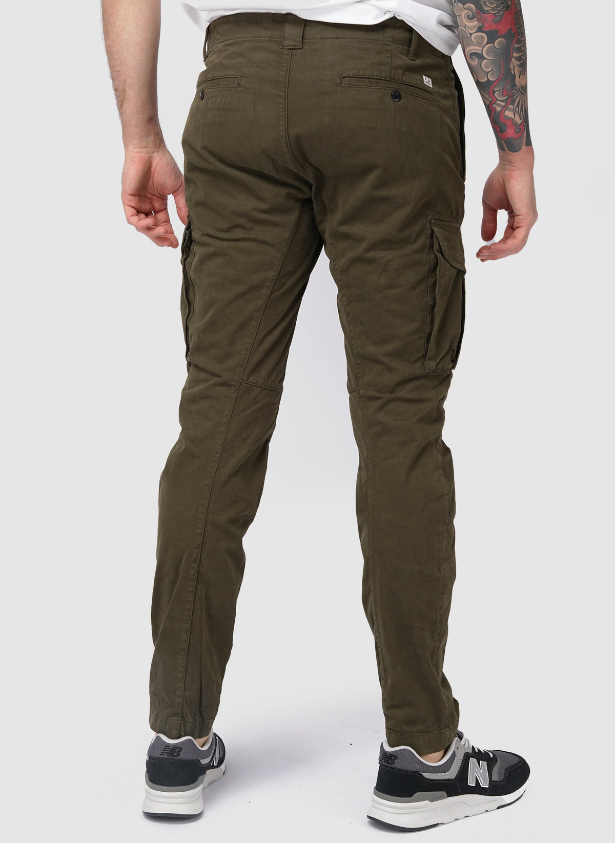 Stretch Sateen Lens Cargo Pants - Ivy Green-TSD - Pullover-4