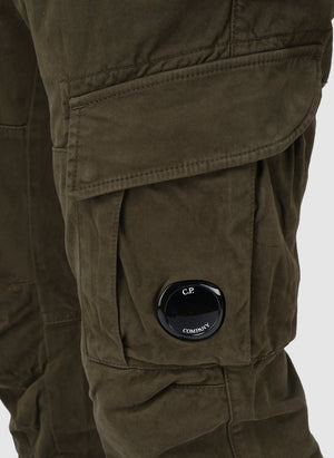 Stretch Sateen Lens Cargo Pants - Ivy Green-TSD - Pullover-5