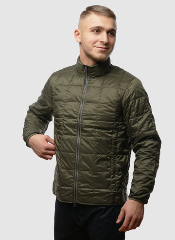 High Neck Inner Down Jacket - Dark Olive-TSD - Jacken-1