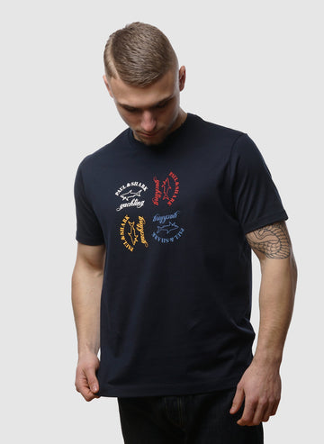 Multiple Logo T-Shirt - Blue-TSD - T-Shirts-1