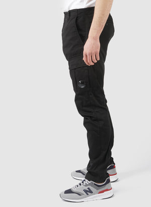 Stretch Sateen Lens Cargo Pants - Black-TSD - Pullover-2