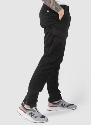 Stretch Sateen Lens Cargo Pants - Black-TSD - Pullover-3