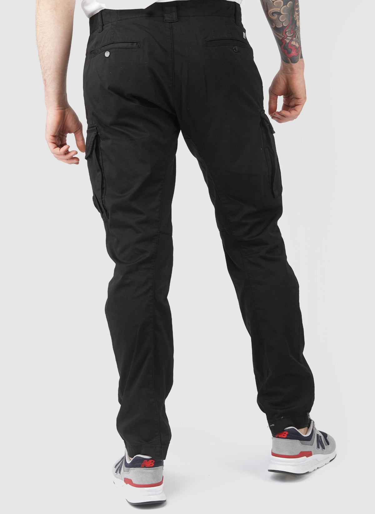 Stretch Sateen Lens Cargo Pants - Black-TSD - Pullover-4