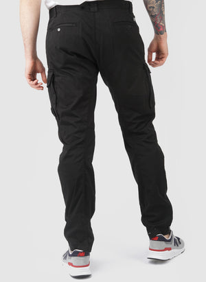 Stretch Sateen Lens Cargo Pants - Black-TSD - Pullover-4