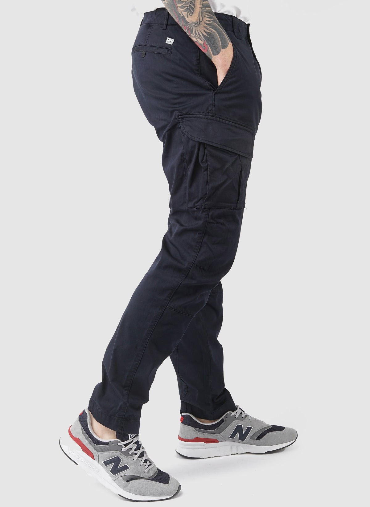 Stretch Sateen Lens Cargo Pants - Total Eclipse-TSD - Pullover-3