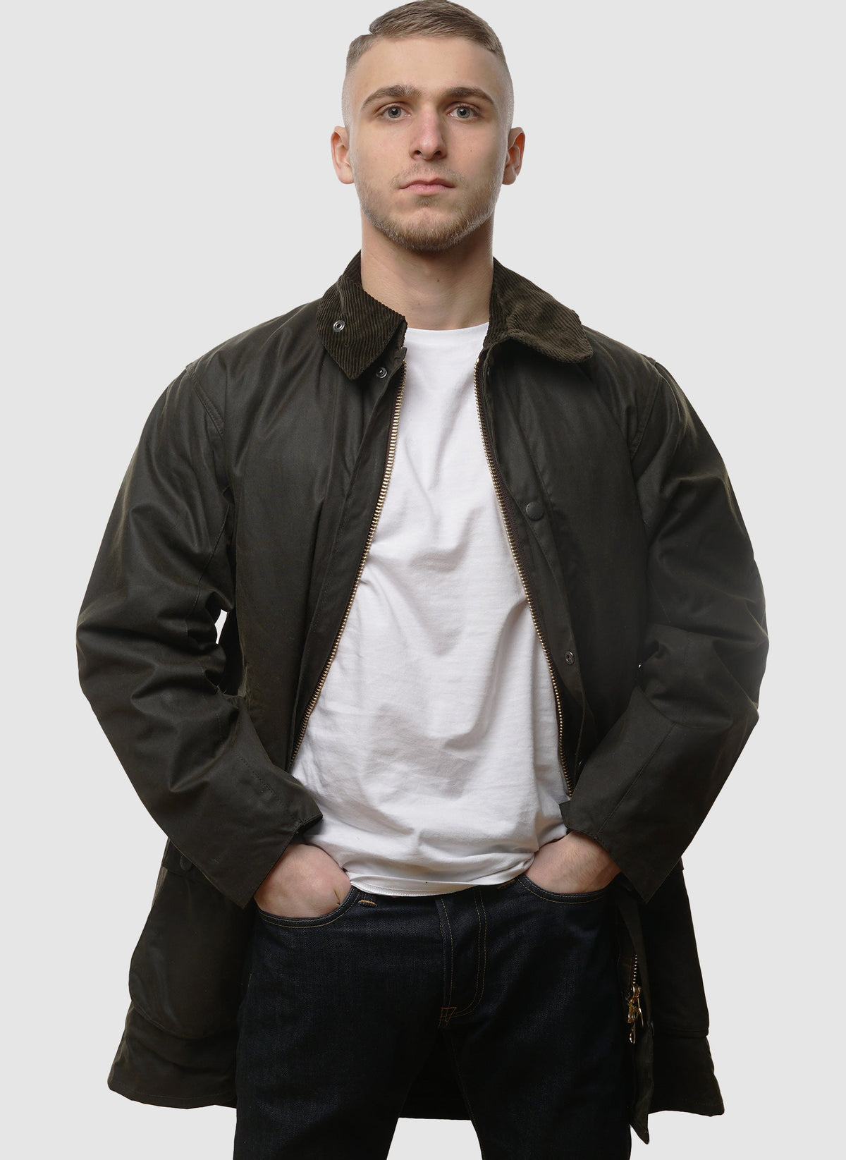 Classic Northumbria Wax Jacket - Olive-TSD - Jacken-2