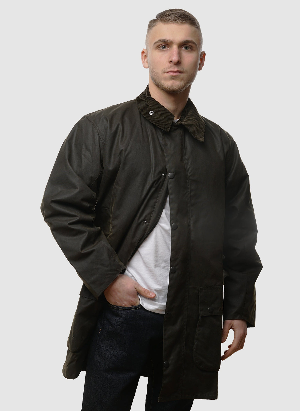 Classic Northumbria Wax Jacket - Olive-TSD - Jacken-1
