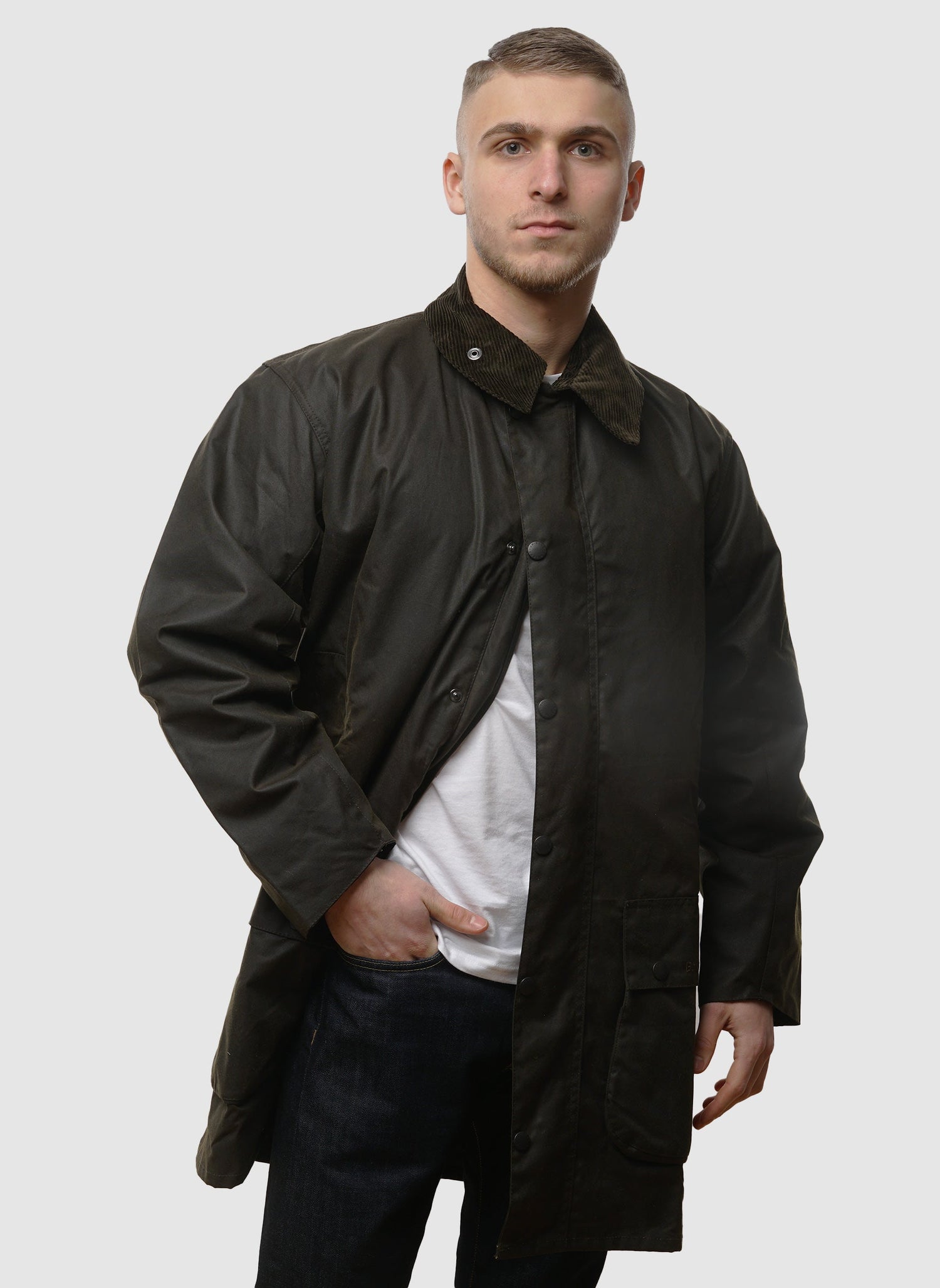Classic Northumbria Wax Jacket - Olive-TSD - Jacken-1